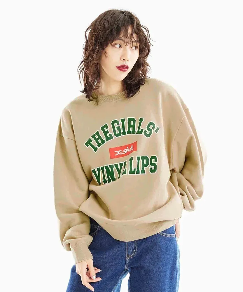 Plain Cotton Oversized Logo Sweatshirt | Unisex Street Style