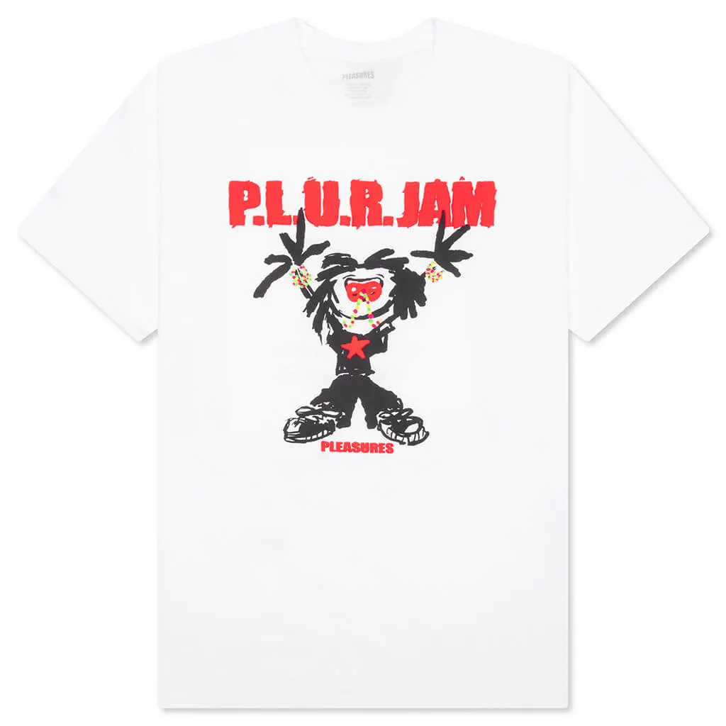 PLUR Jam T-Shirt - White | Buy Now