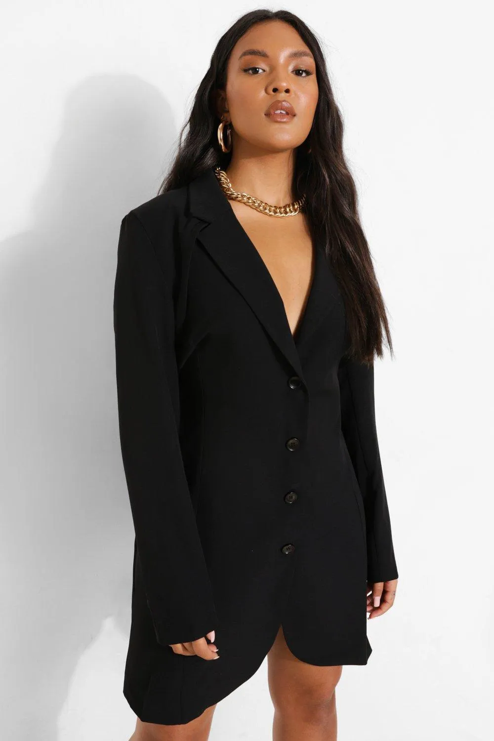 Plus Premium Blazer Cut Out Dress