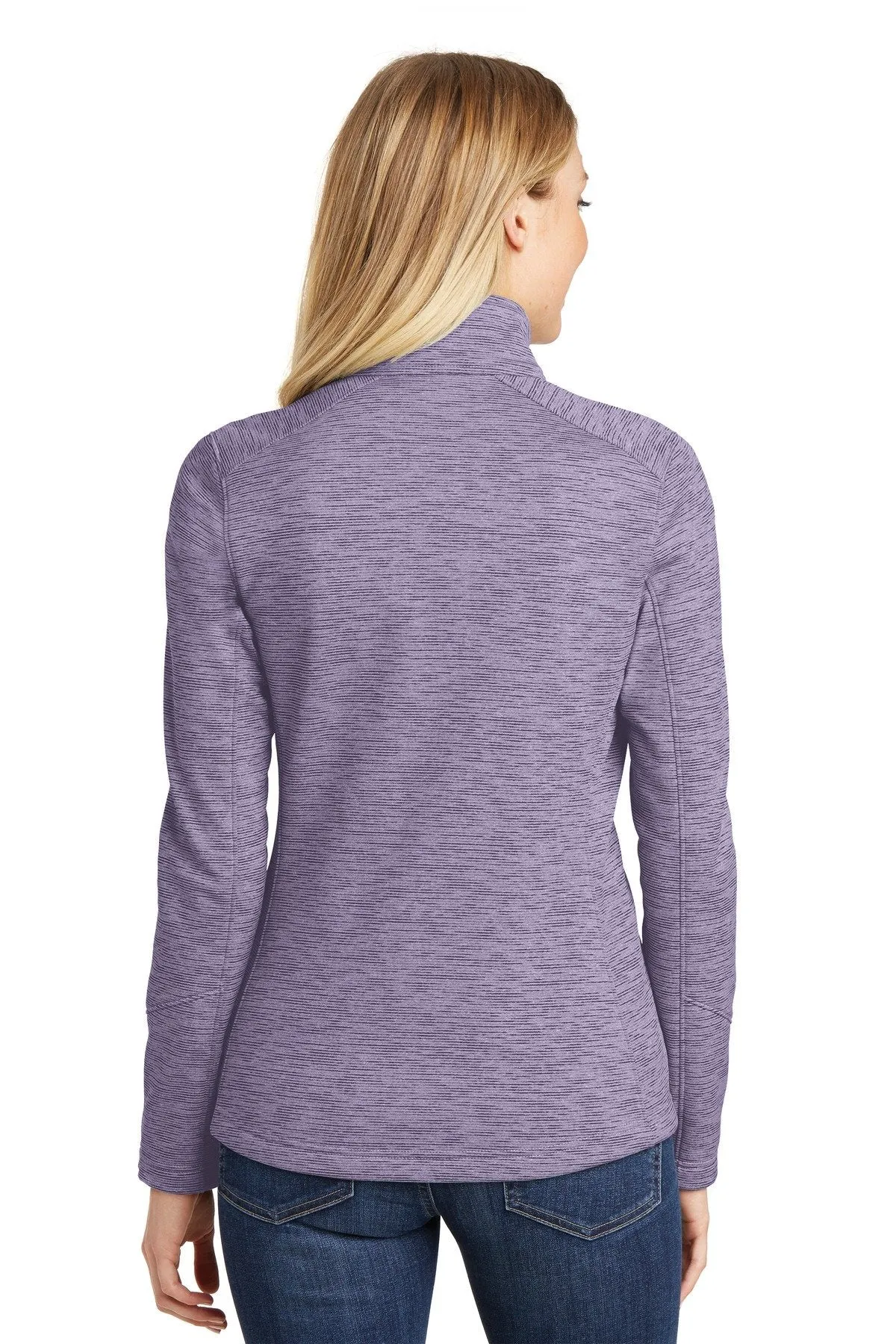 Port Authority Ladies Digi Stripe Fleece Jacket L231 Purple