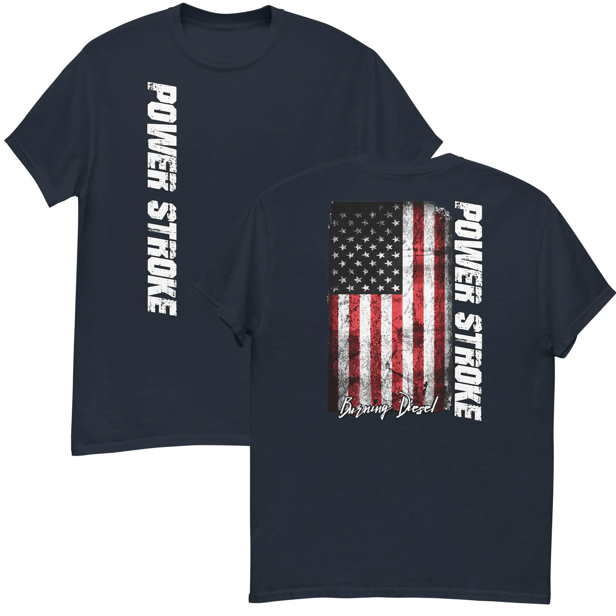 Powerstroke Diesel Shirt - American Flag Tee