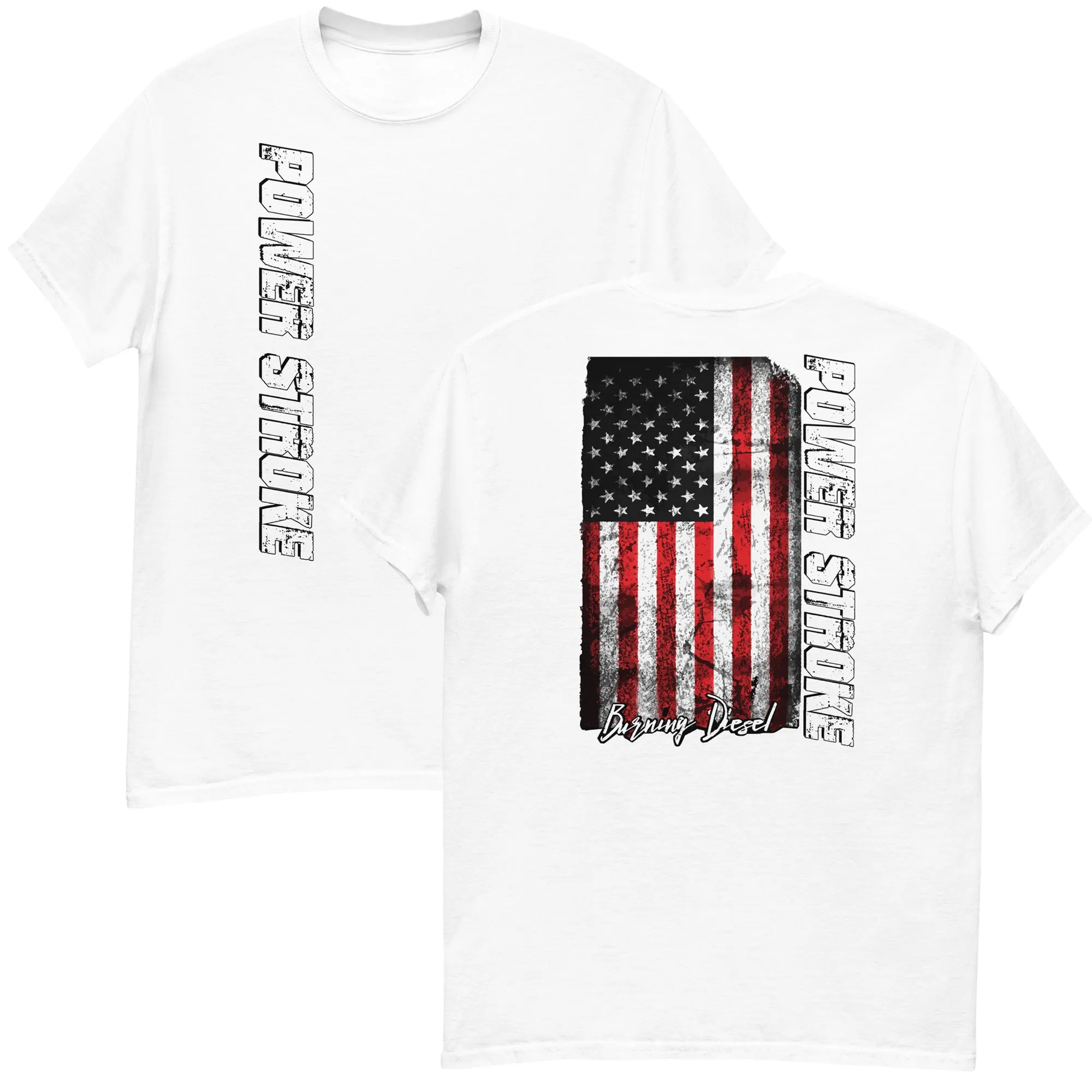 Powerstroke Diesel Shirt - American Flag Tee