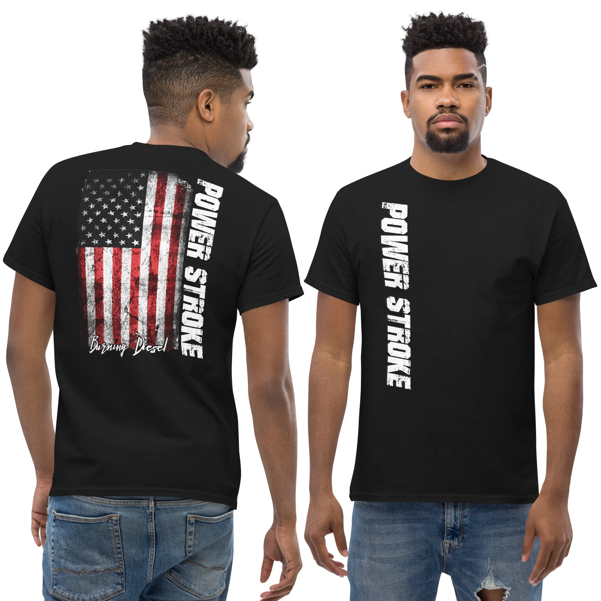 Powerstroke Diesel Shirt - American Flag Tee