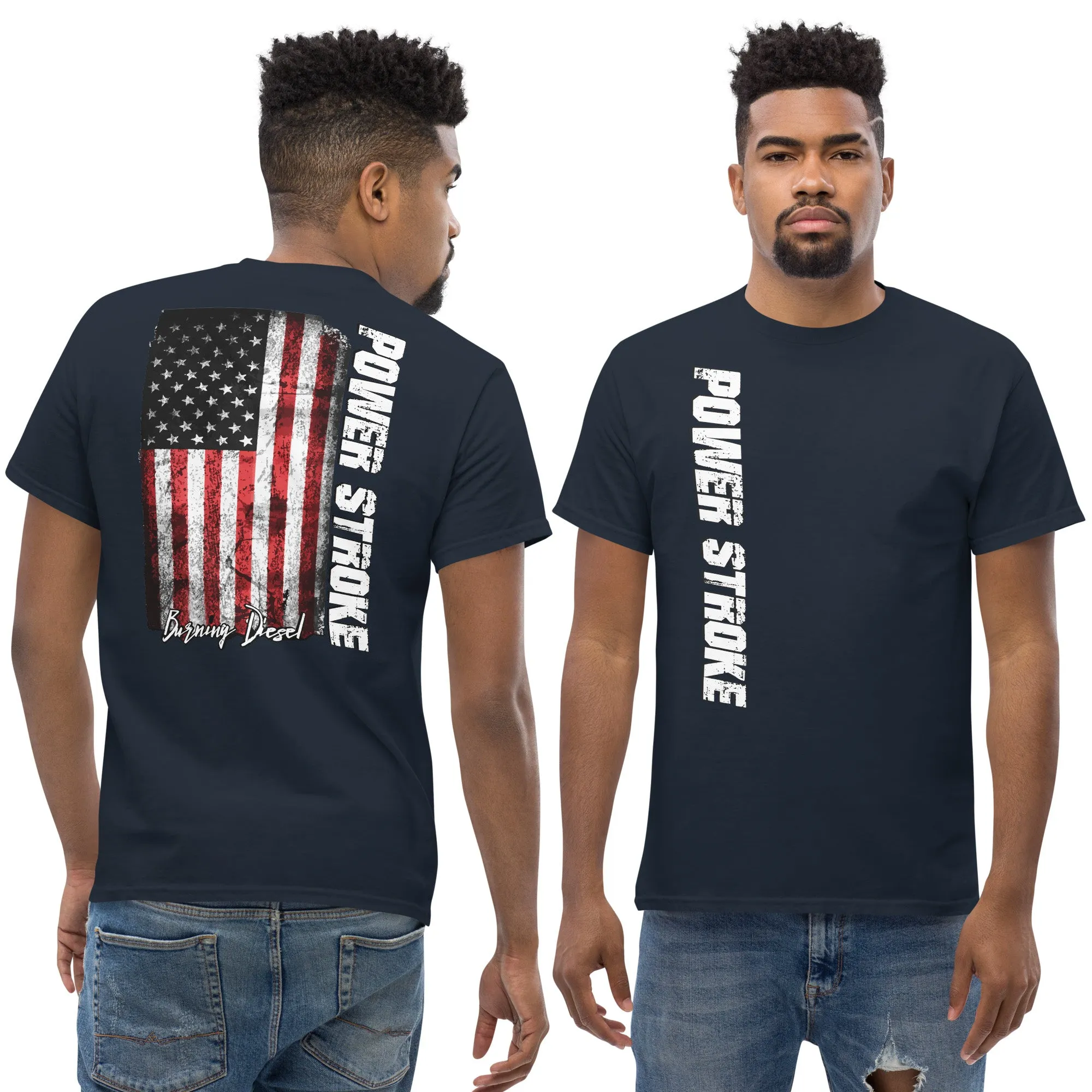 Powerstroke Diesel Shirt - American Flag Tee