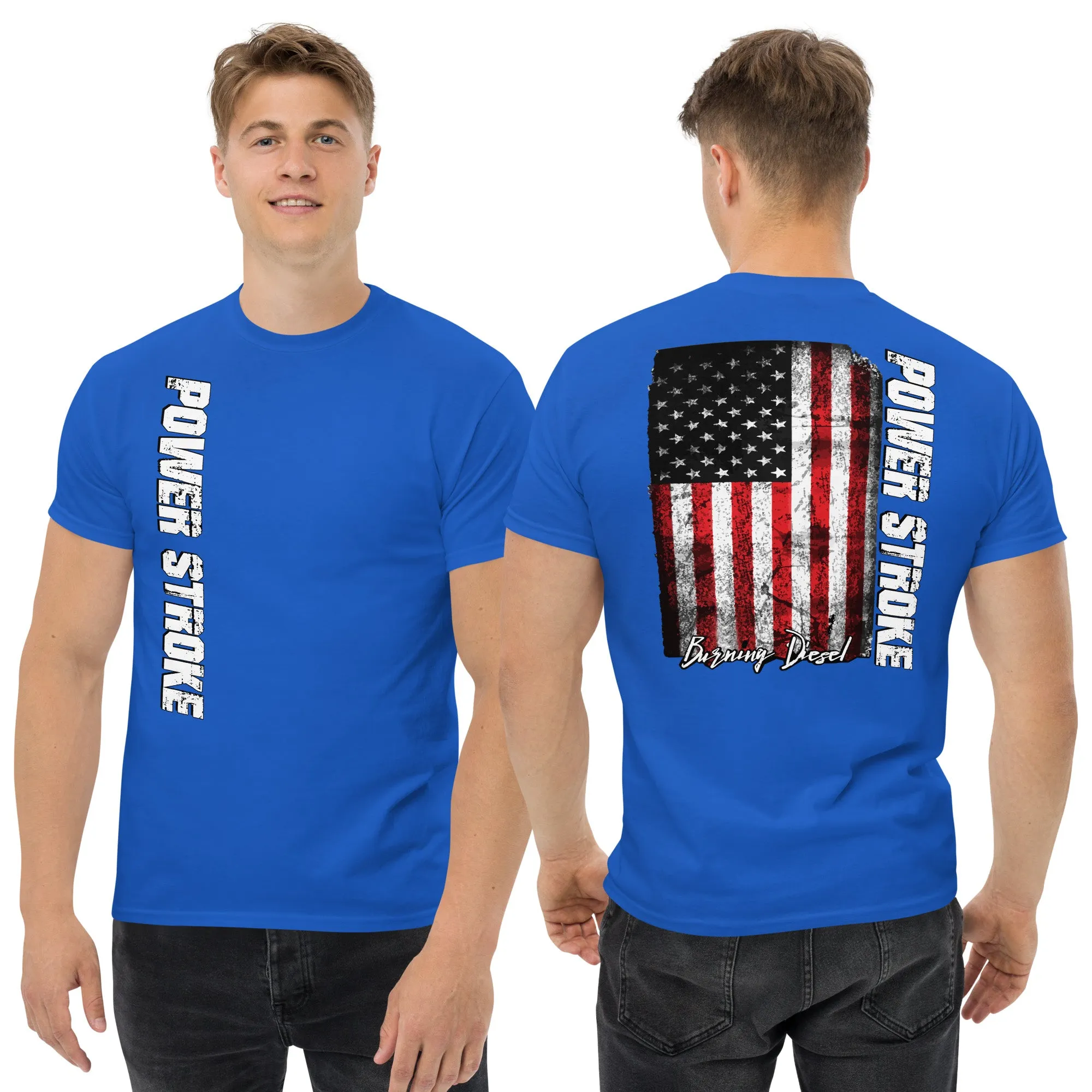 Powerstroke Diesel Shirt - American Flag Tee