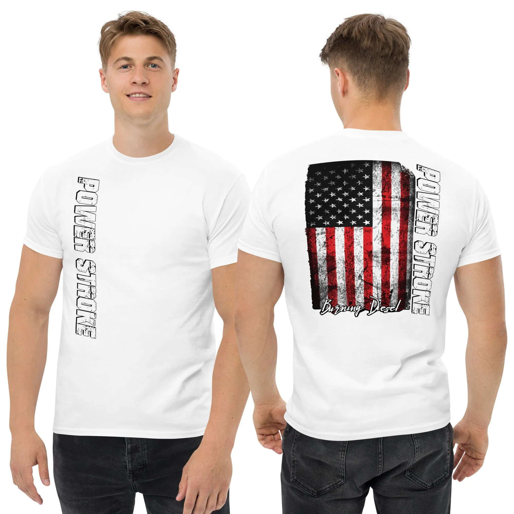 Powerstroke Diesel Shirt - American Flag Tee