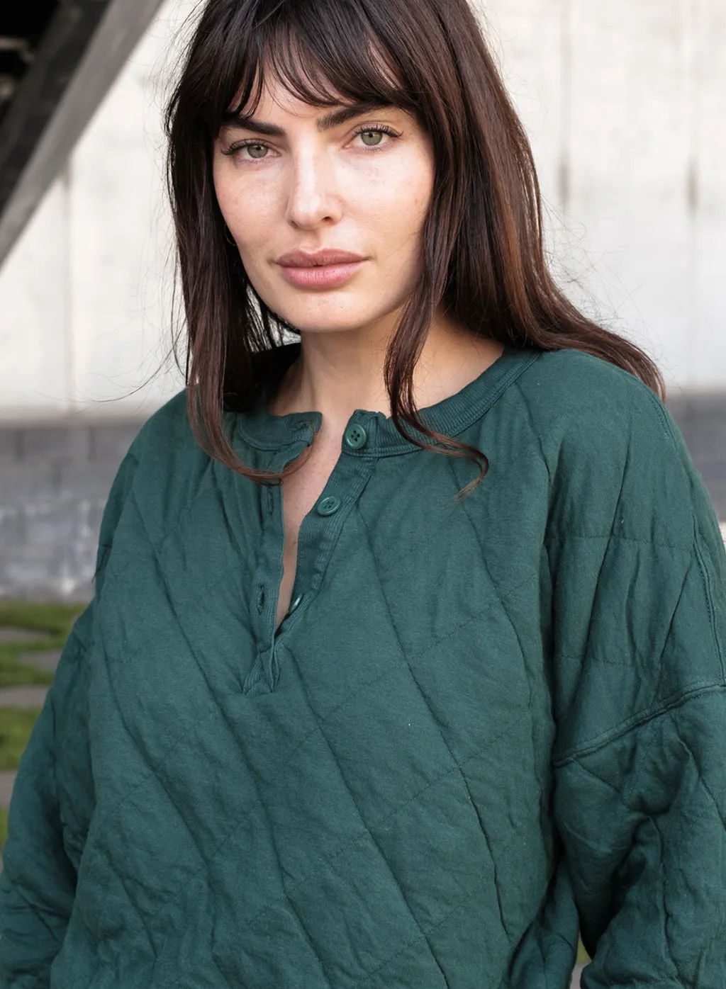 Rainforest Oversized Henley Pullover 