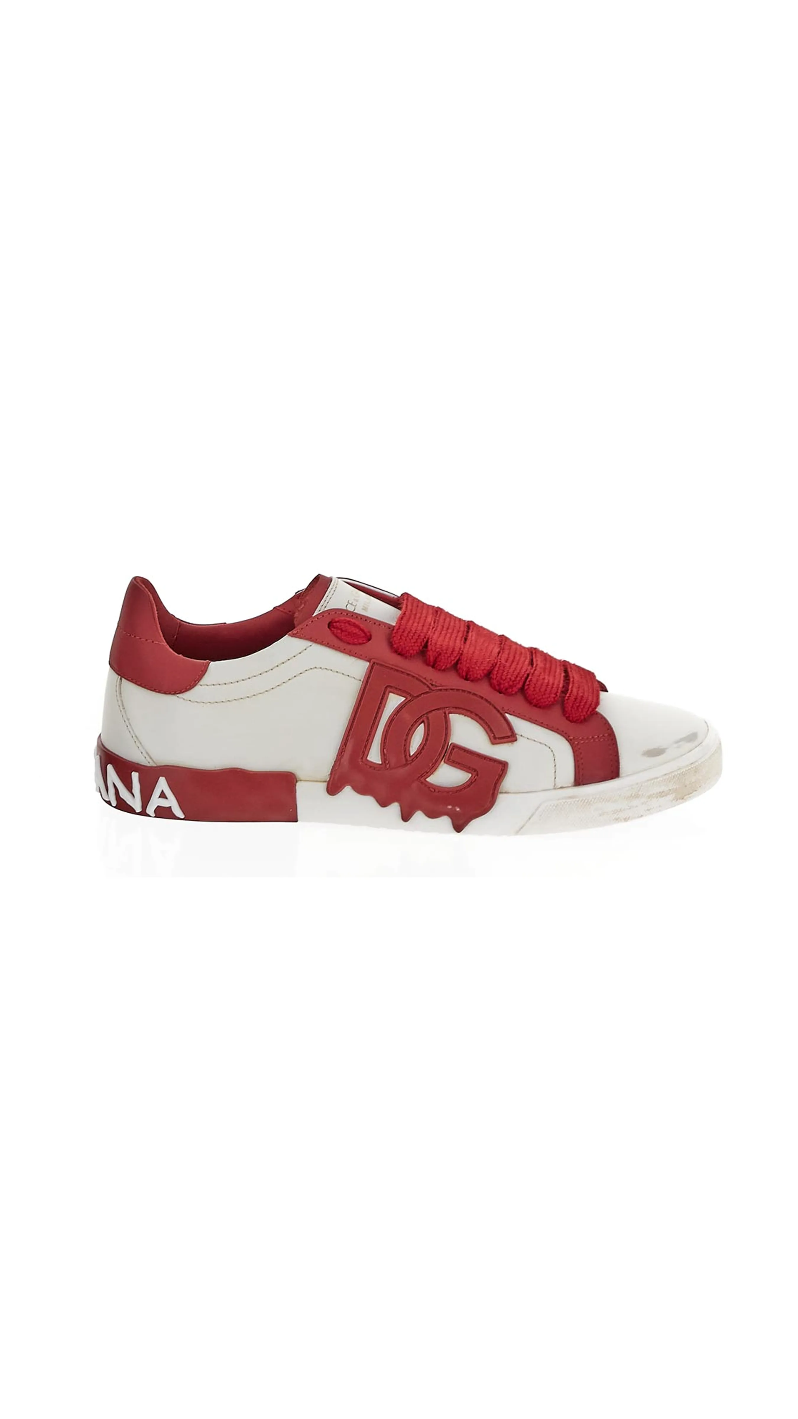 Red and White Portofino Sneakers.