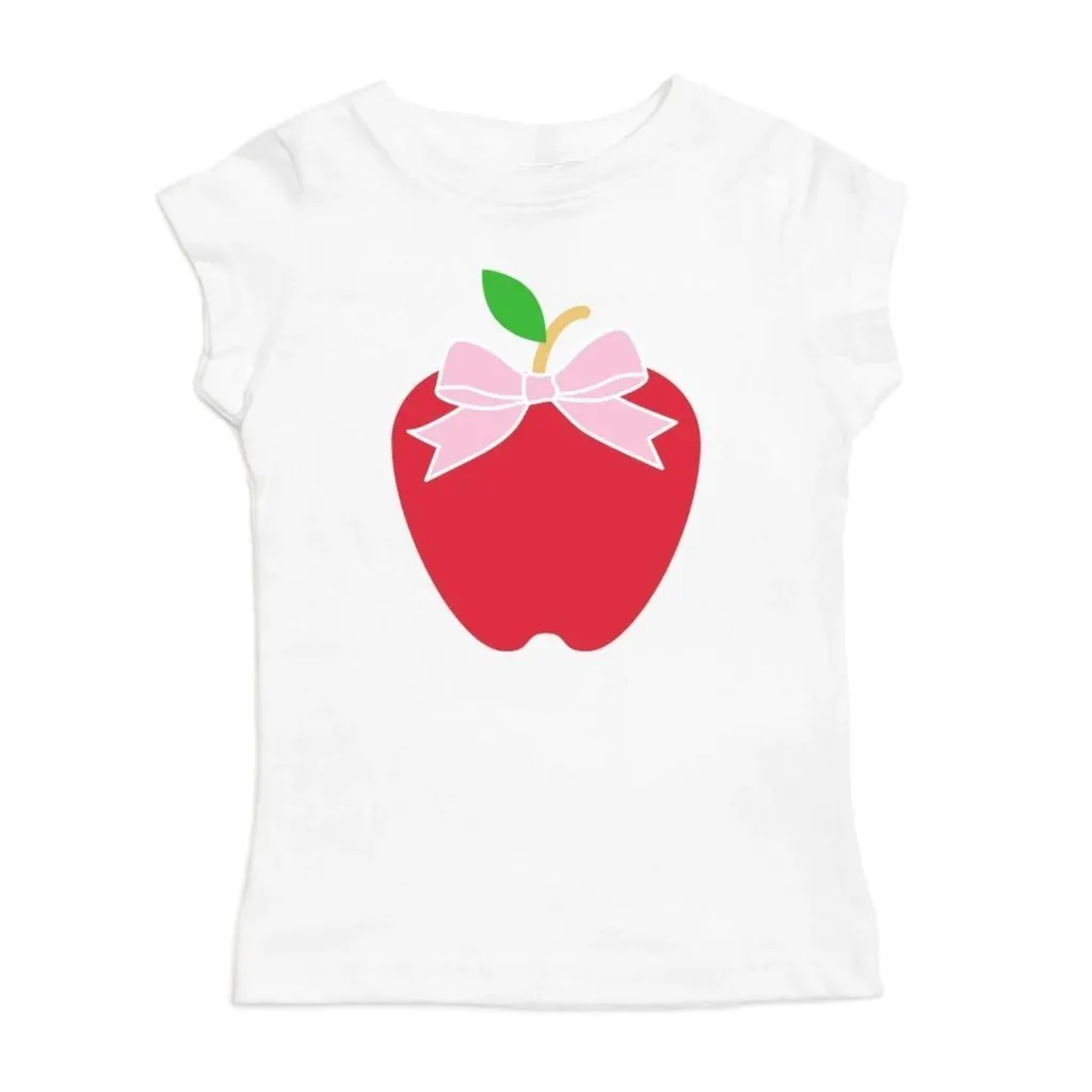 red apple shirt with bow