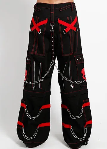 Red Skull Zip-Off Pants