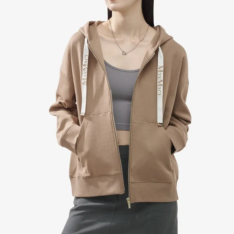 S Max Mara plain logo hoodies & sweatshirts with long sleeves, perfect for street style fashion