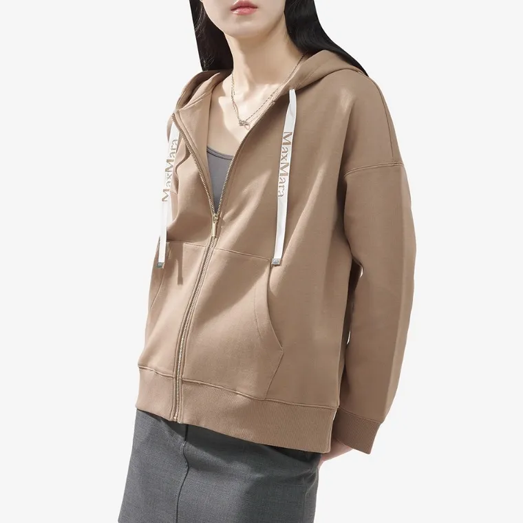 S Max Mara plain logo hoodies & sweatshirts with long sleeves, perfect for street style fashion