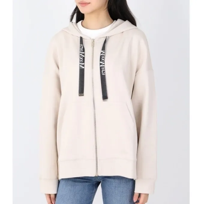 S Max Mara plain logo hoodies & sweatshirts with long sleeves, perfect for street style fashion