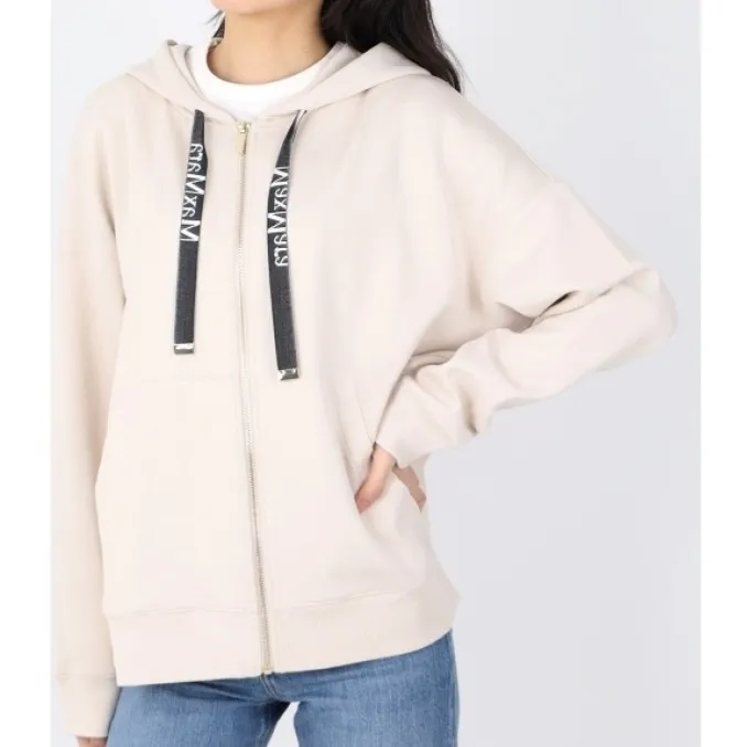 S Max Mara plain logo hoodies & sweatshirts with long sleeves, perfect for street style fashion