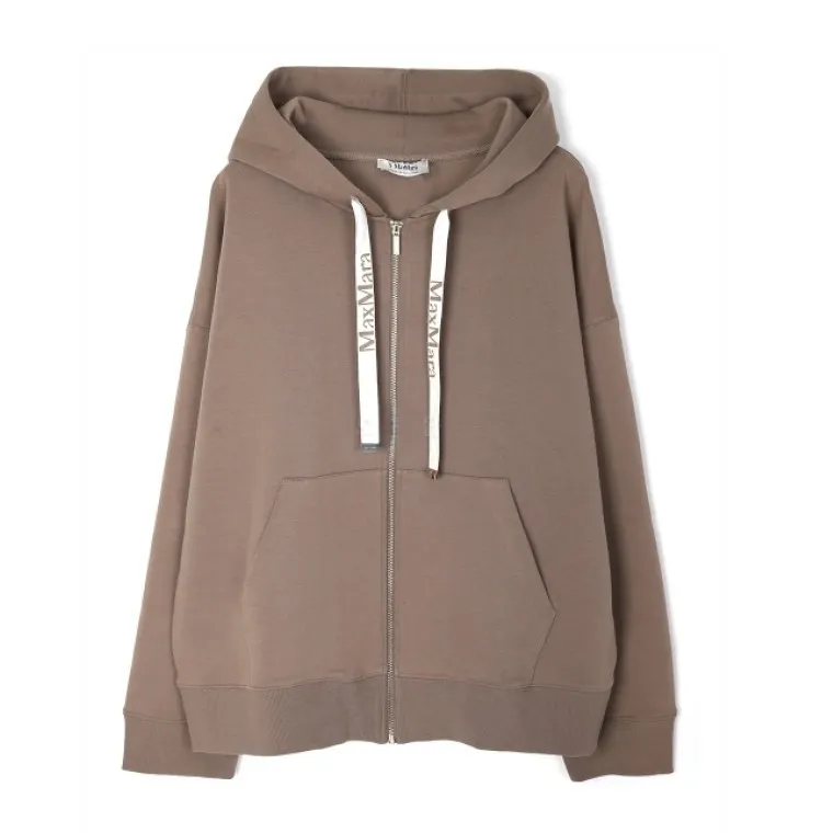 S Max Mara plain logo hoodies & sweatshirts with long sleeves, perfect for street style fashion