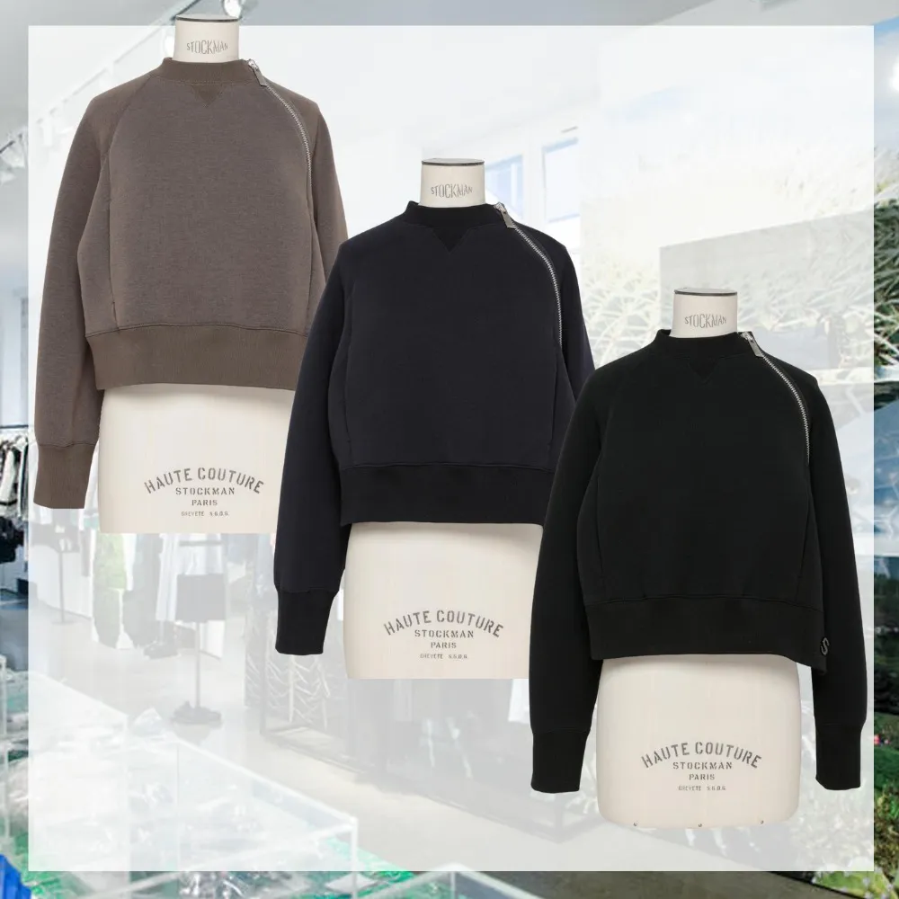 sacai | Trendy Long Sleeve Plain Hoodies & Sweatshirts