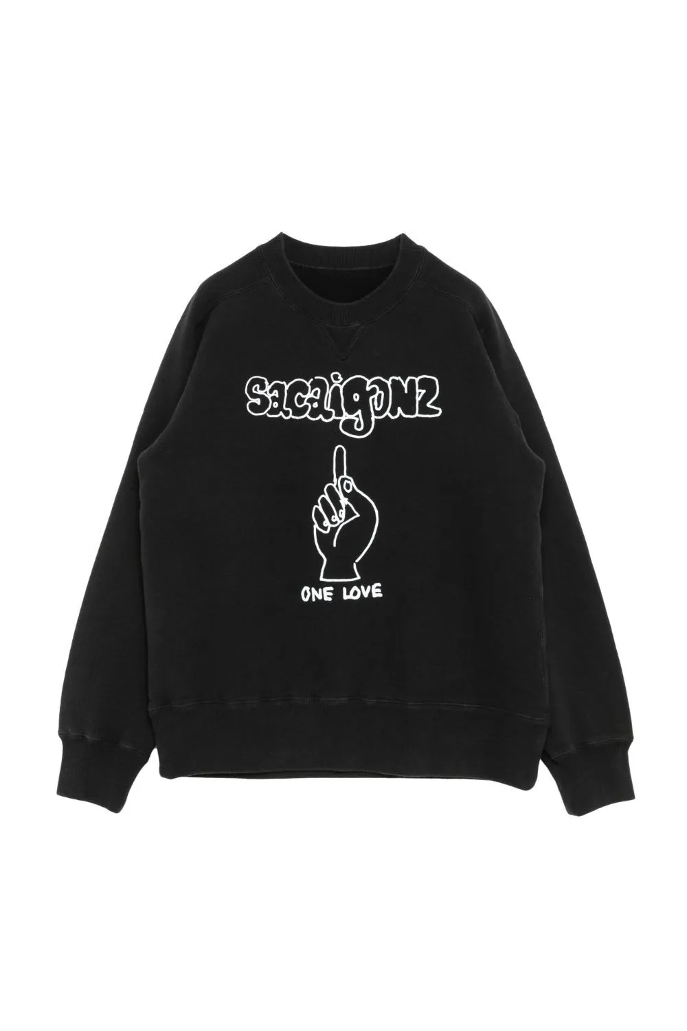 sacai Crew Neck Unisex Street Style Long Sleeves Cotton Logo - Buy Online