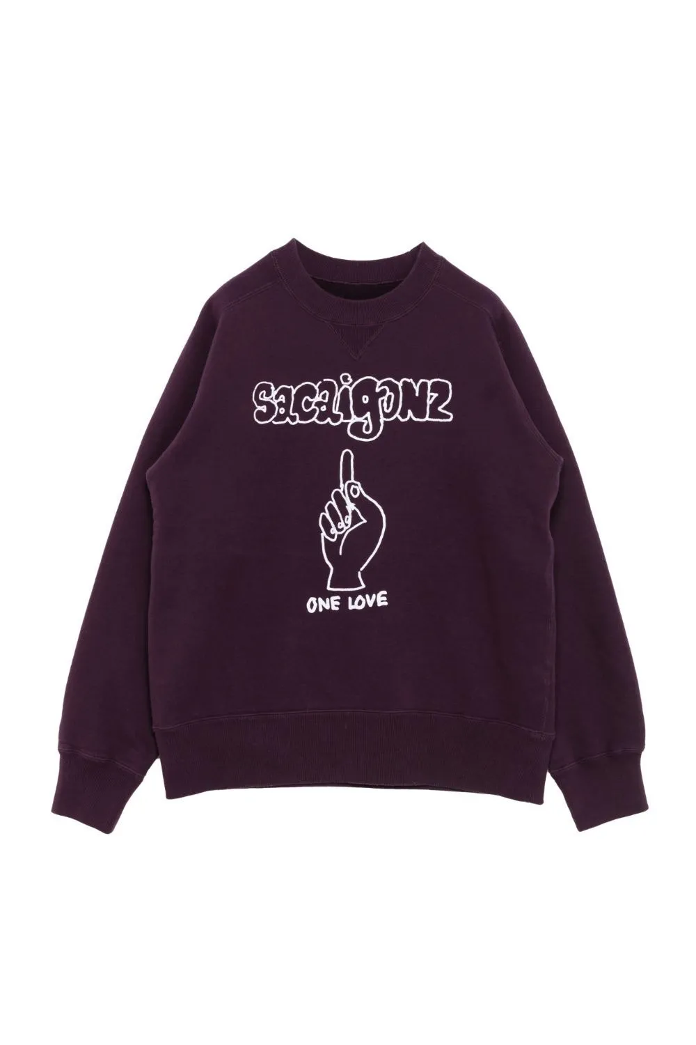 sacai Crew Neck Unisex Street Style Long Sleeves Cotton Logo - Buy Online