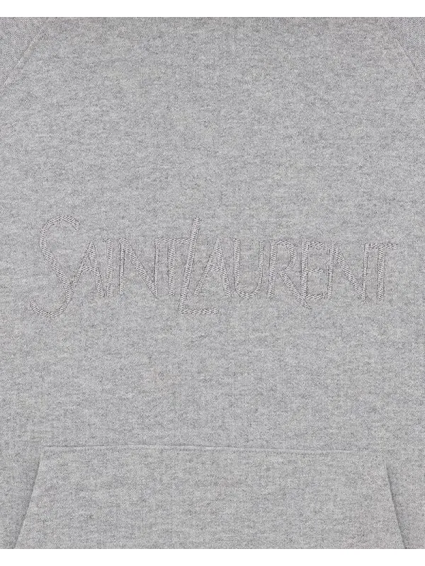 Saint Laurent Long Sleeves Plain Cotton Logo | Street Style