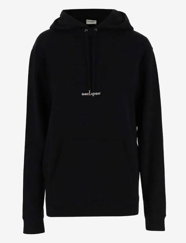 Saint Laurent Oversized Logo Long Sleeves Plain Cotton