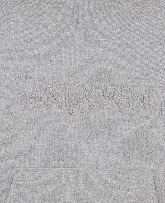 Saint Laurent Street Style Cotton Logo Hoodie