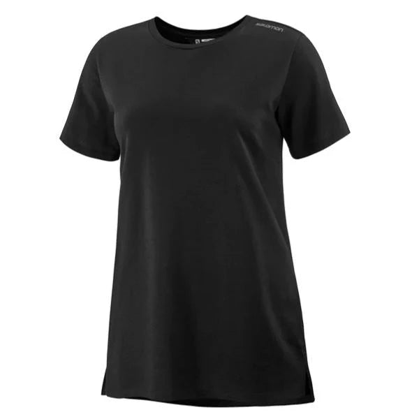 Salomon OUTLIFE SCOOP Hem Tee for Women - Black, Size Large