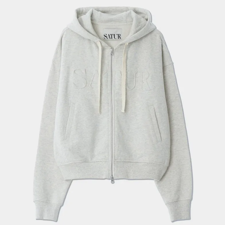 SATUR | Cotton Logo Hoodies & Sweatshirts - Unisex Street Style