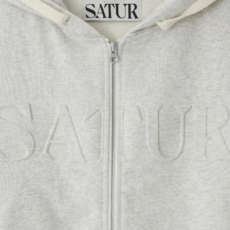 SATUR | Cotton Logo Hoodies & Sweatshirts - Unisex Street Style