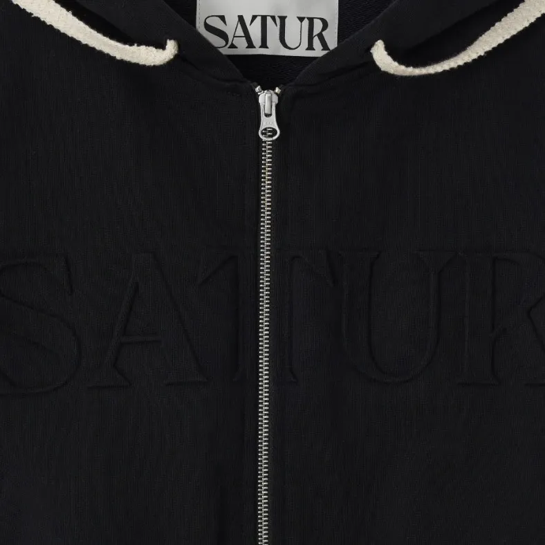 SATUR | Cotton Logo Hoodies & Sweatshirts - Unisex Street Style