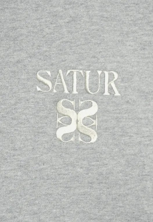 SATUR | Long Sleeve Street Style Logo Hoodies & Sweatshirts