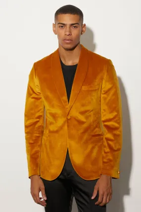 Skinny Velour Blazer