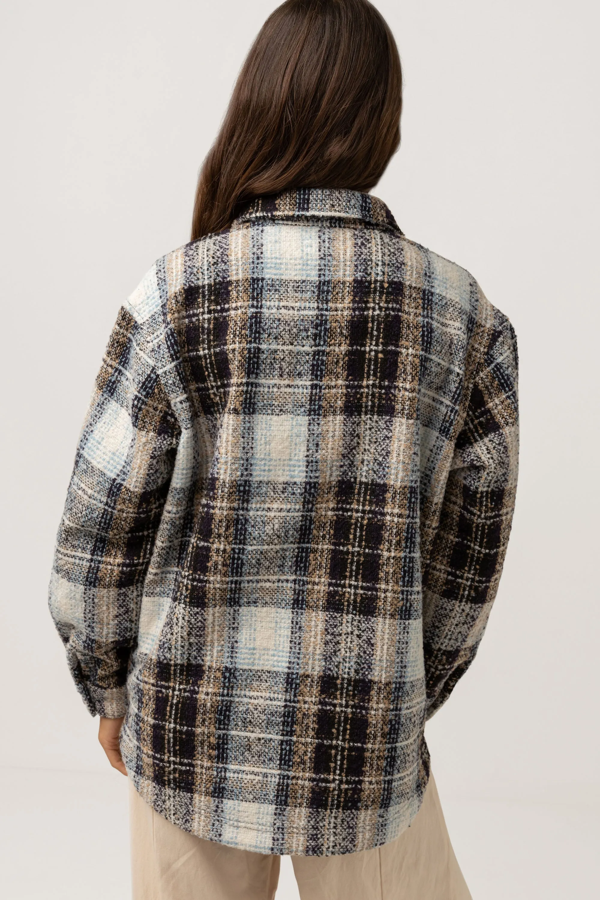 Sonnie Check Blue Shacket
