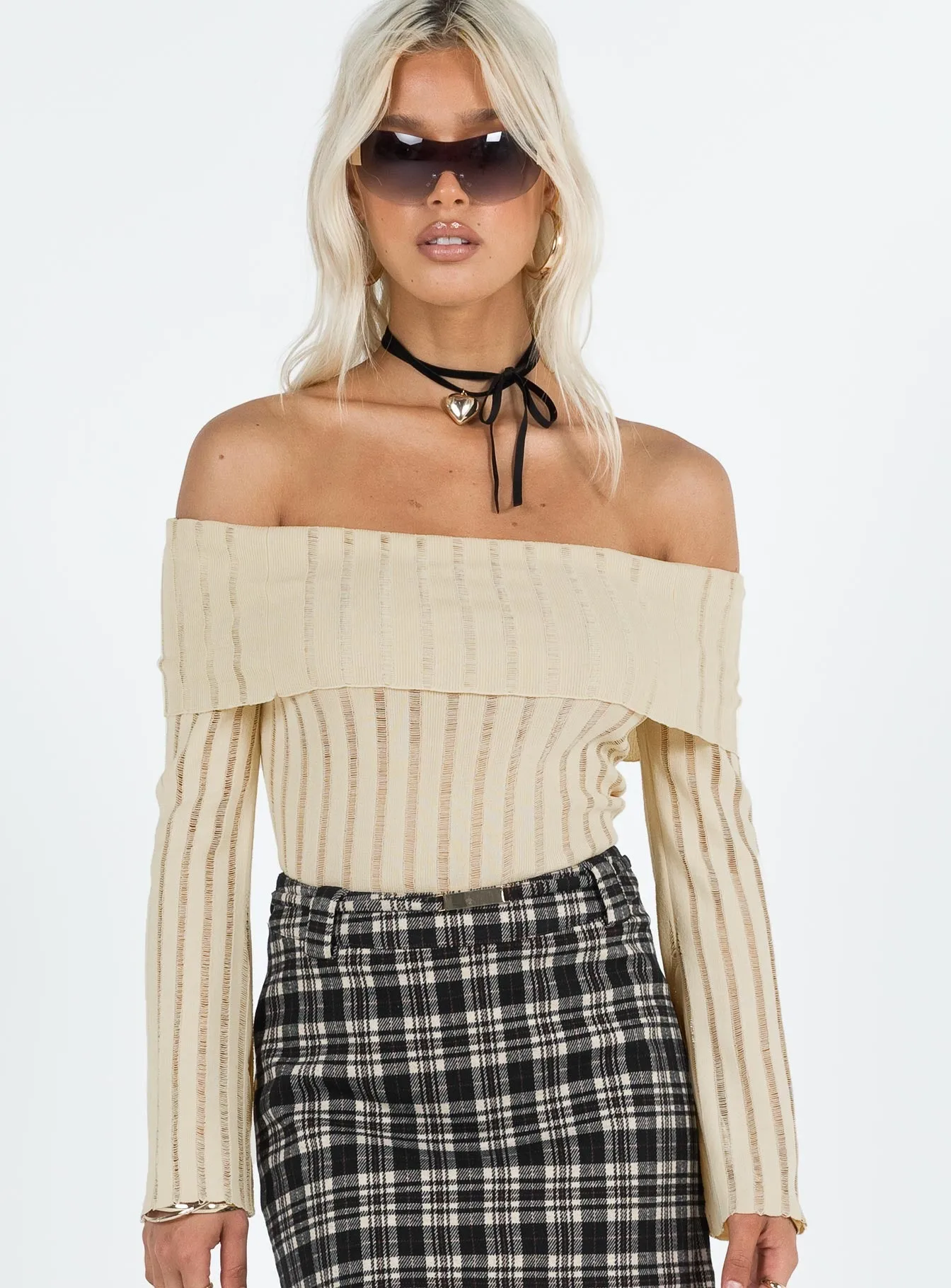 Sorrel cream off shoulder top