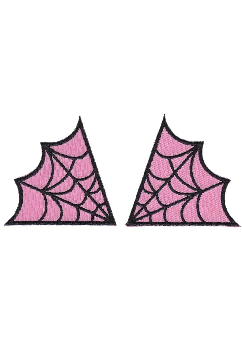 Sourpuss Pink Spiderweb Collar Patch Set