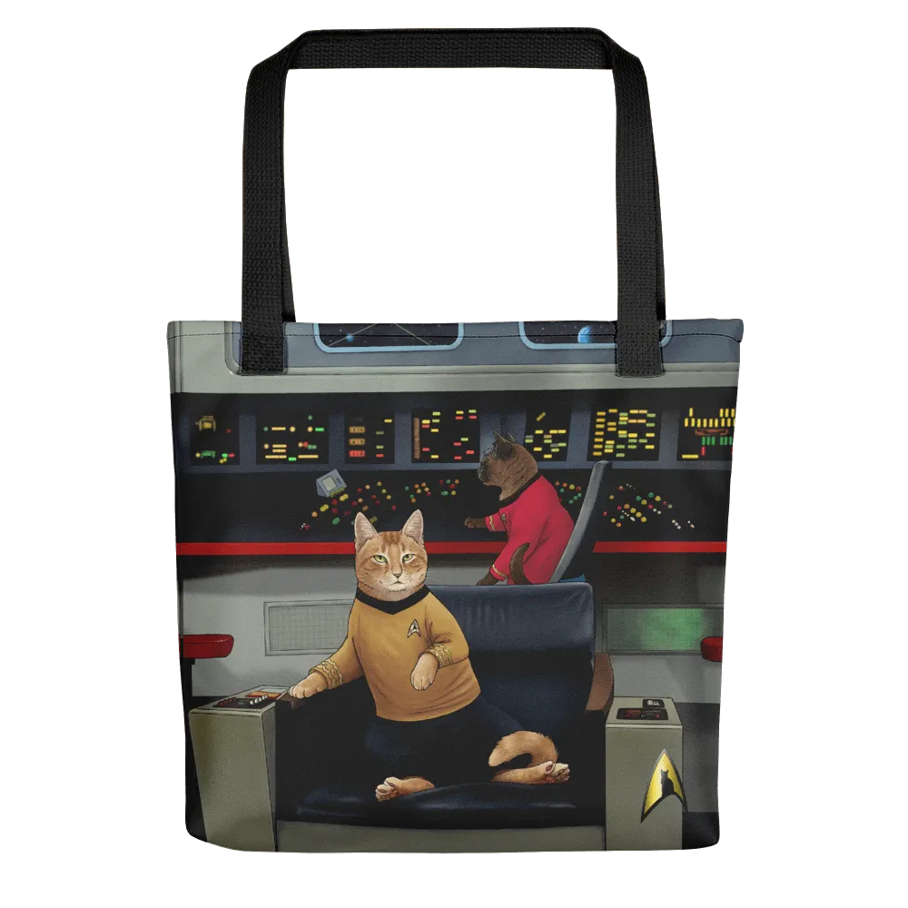 Star Trek: The Original Series Kirk's Chair Cat Premium Tote Bag