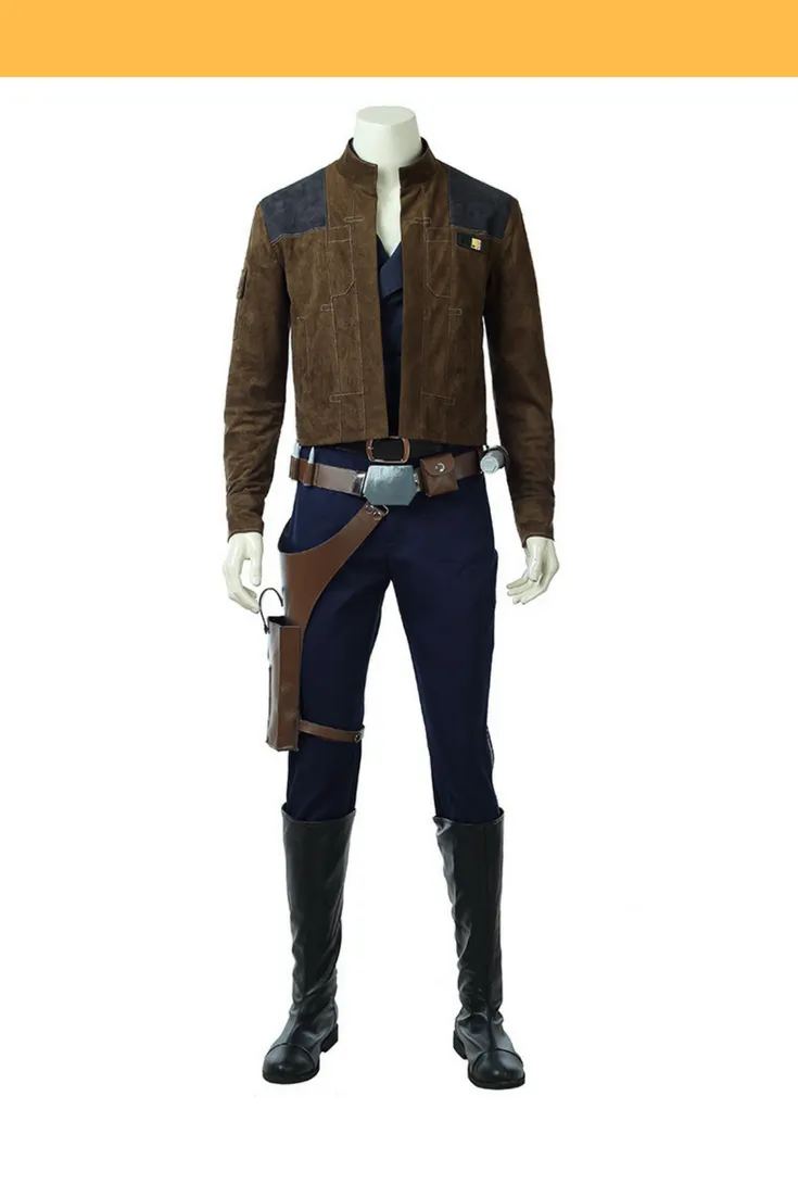 Star Wars Han Solo Cosplay Costume - Suede Leather