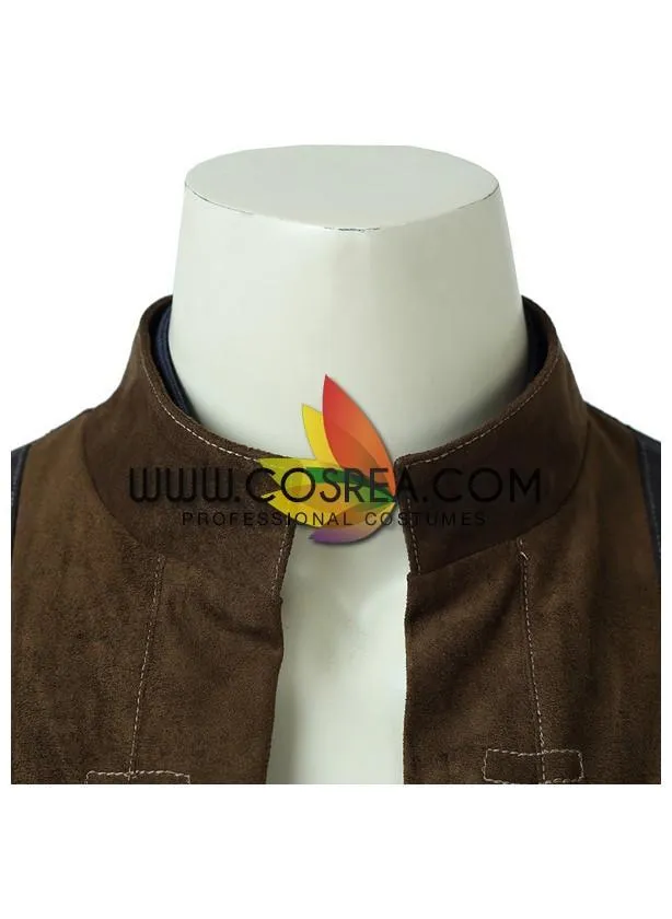 Star Wars Han Solo Cosplay Costume - Suede Leather