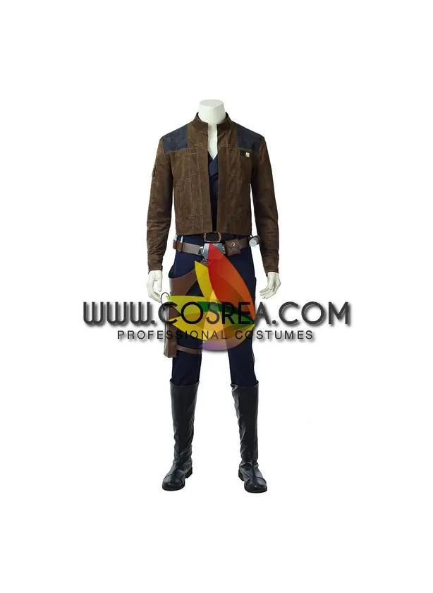 Star Wars Han Solo Cosplay Costume - Suede Leather