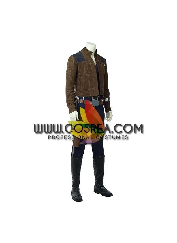 Star Wars Han Solo Cosplay Costume - Suede Leather