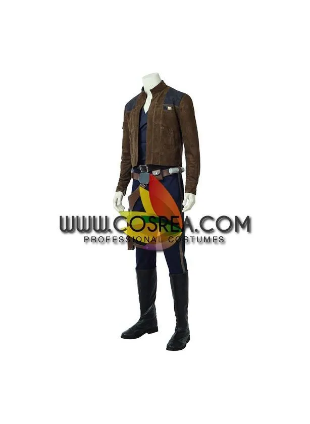 Star Wars Han Solo Cosplay Costume - Suede Leather