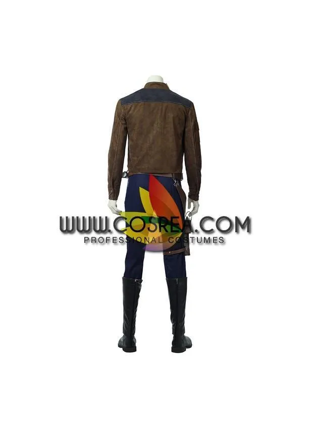 Star Wars Han Solo Cosplay Costume - Suede Leather