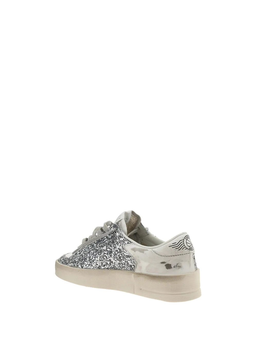 Stardan White Glitter Sneakers.