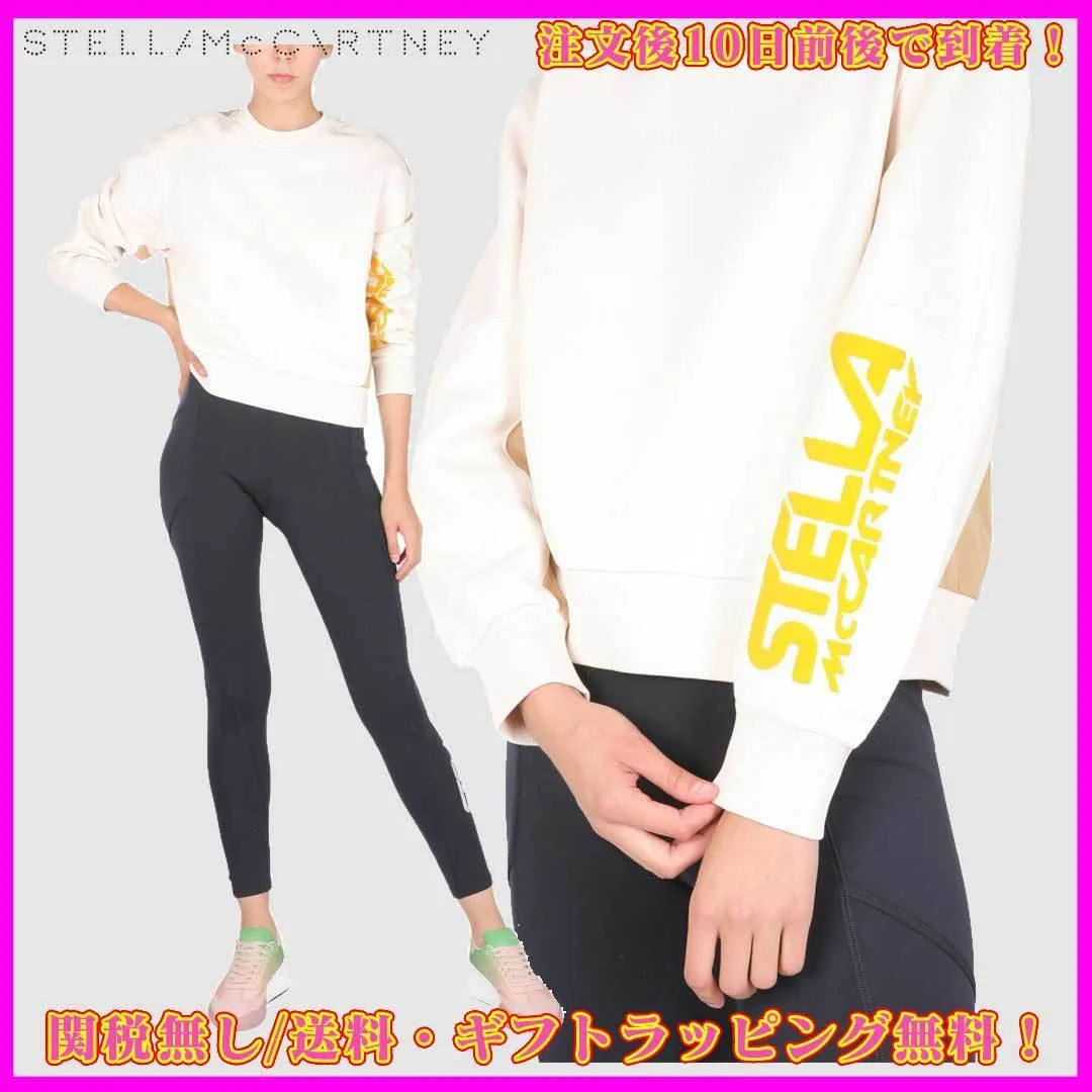 Stella McCartney Crew Neck Long Sleeves Cotton Oversized Logo