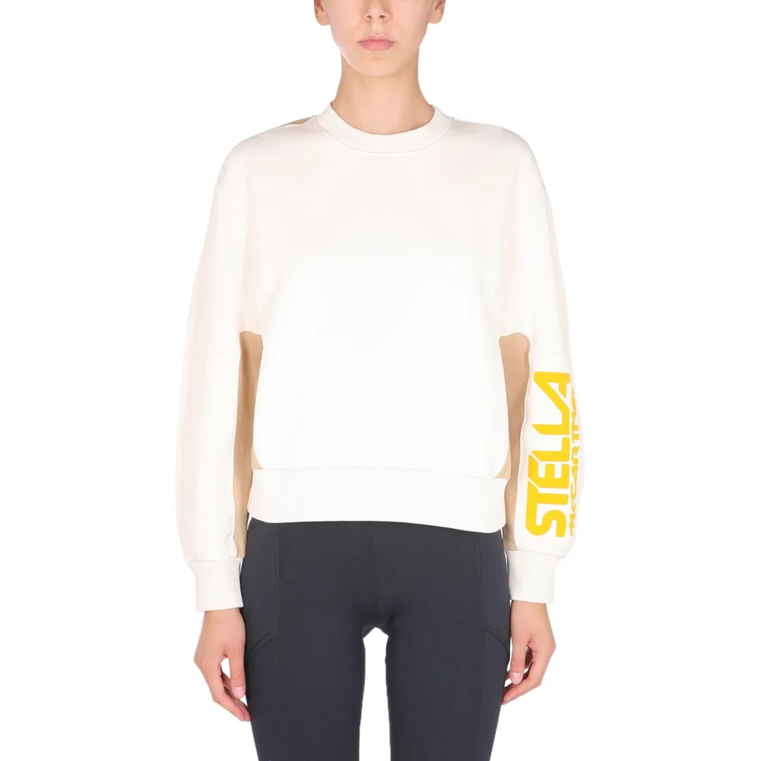 Stella McCartney Crew Neck Long Sleeves Cotton Oversized Logo