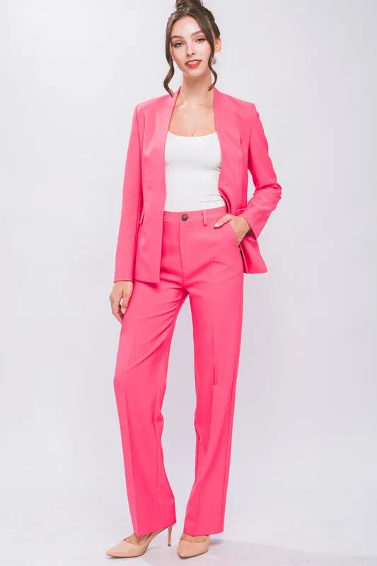 Straight Leg Pants - Formal Blazer