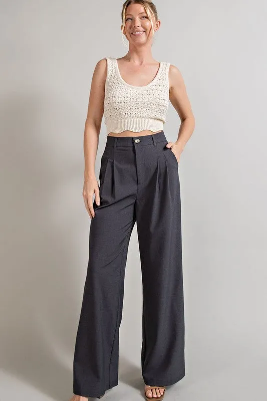 Straight leg trousers