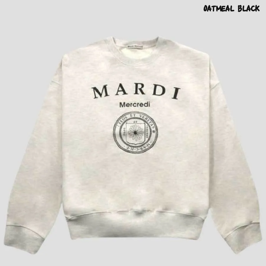 Street Style Long Sleeves Plain Cotton Medium Logo | Mardi Mercredi Shirt