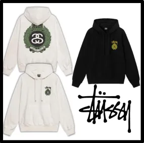 STUSSY Unisex Hoodies - Street Style Logo Skater Hoodies