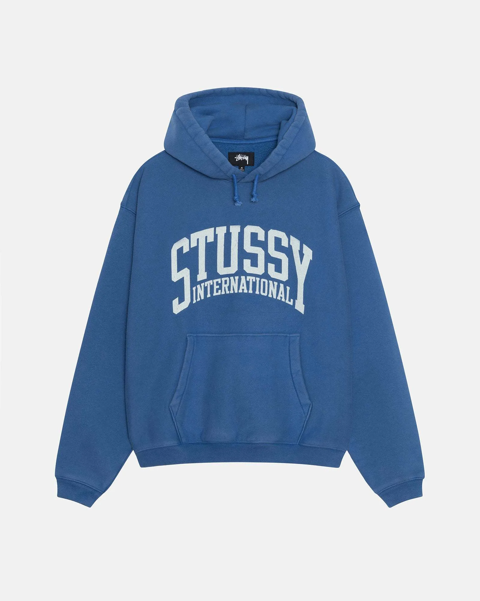 Stussy unisex long sleeve shirt - Street style, plain cotton with logo.