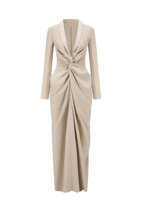 TAILORED BLAZER DRESS BONE WHITE